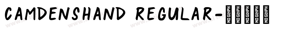 CamdensHand Regular字体转换